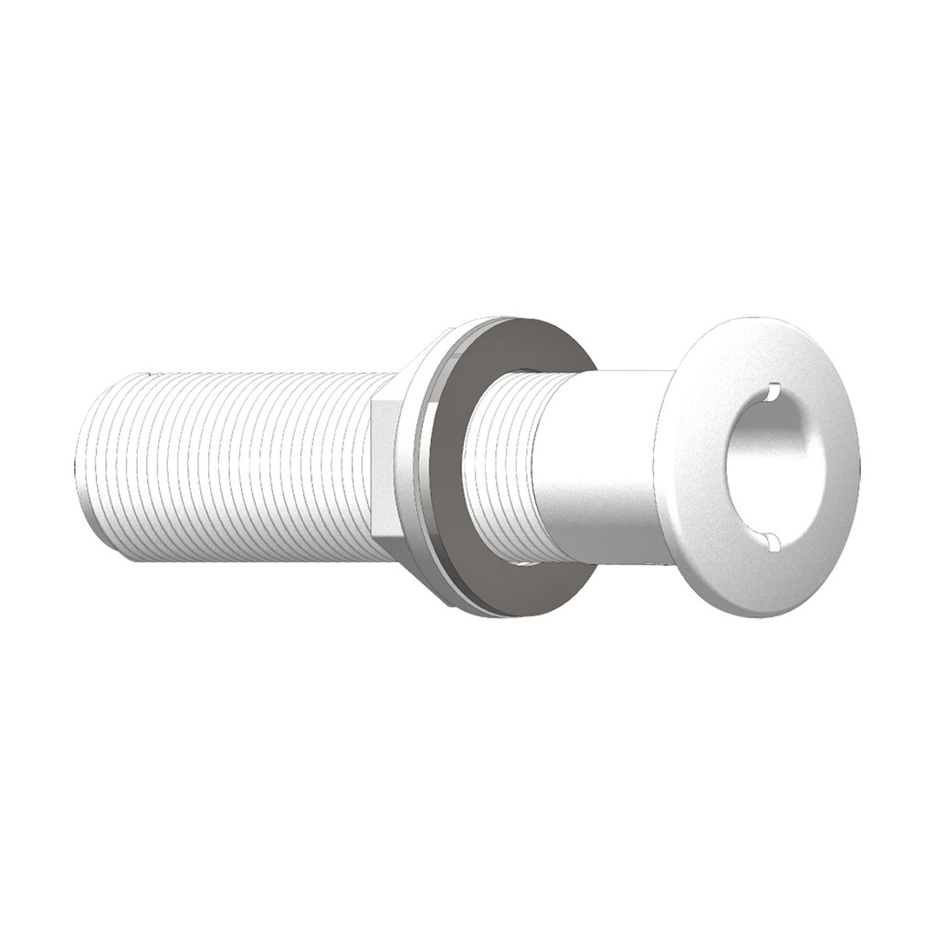 TRU DESIGN DOMED LONG SKIN FITTING 1" BSP WHITE (138656)