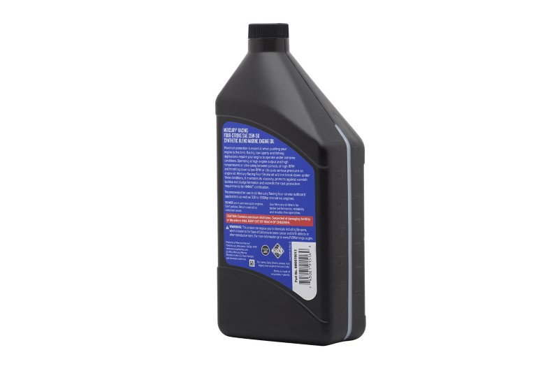 [92 8M0078013] MERCURY 25W50 SYNTHETIC BLEND HIGH PERFORMANCE OIL - 946 ML (1 QUART) BOTTLE M (8M0078013)
