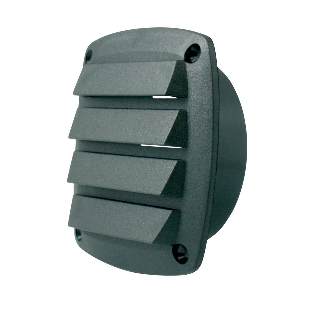 BLA TAILED LOUVRE VENT 75MM TAIL BLACK (176034)