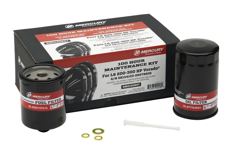 [8M0120657] Mercury Verado L6 200-400HP EFI 100-Hour Maintenance Kit (8M0120657)