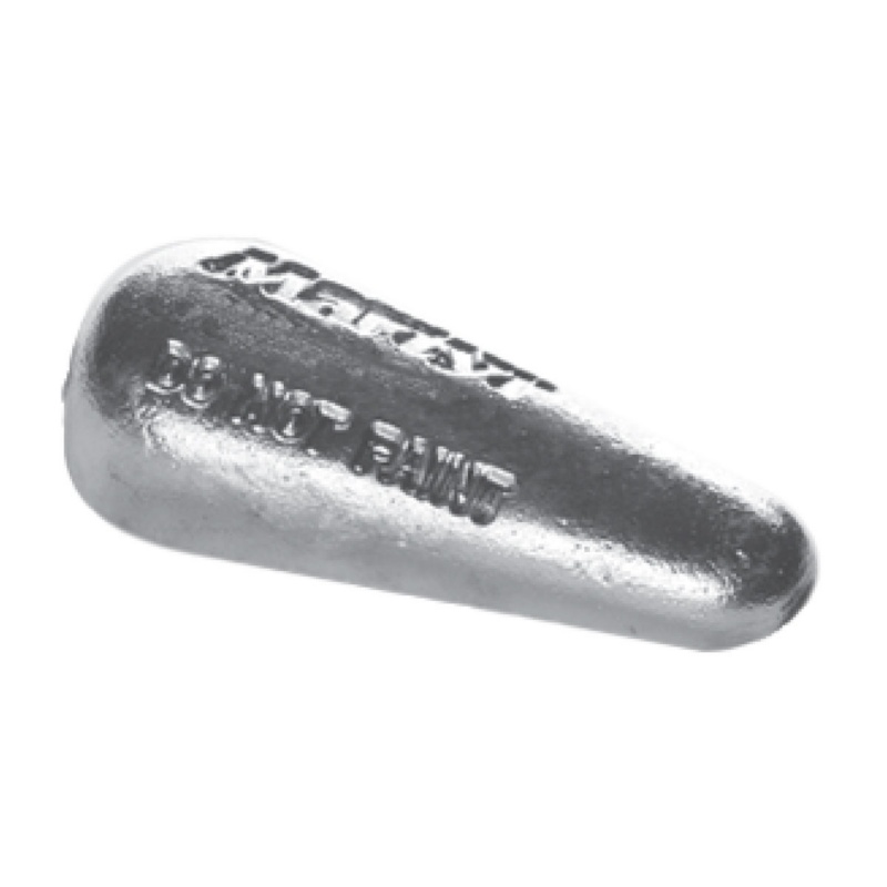 [191046-BLA] MARTYR TEARDROP PLAIN ANODE ZINC 175X72X38 (191046)