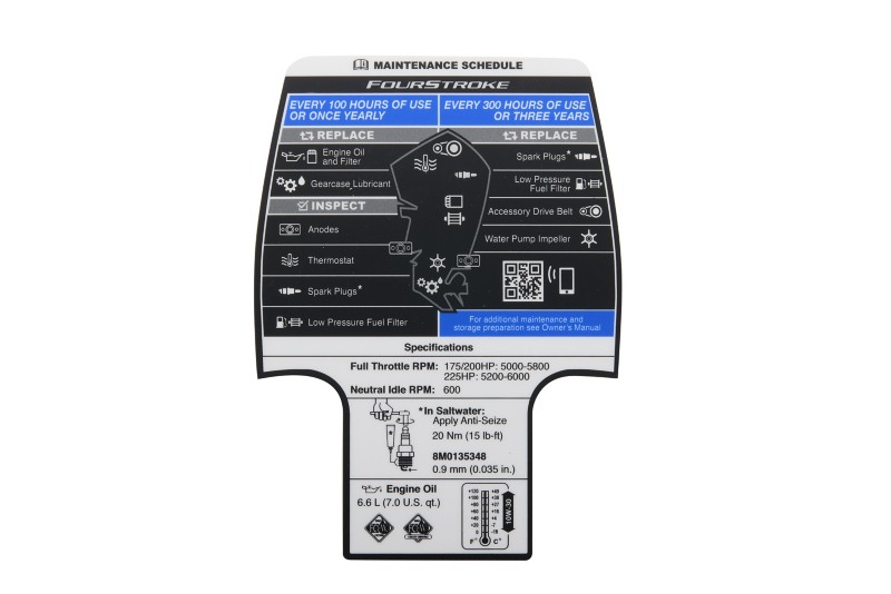 [37 8M0142526] DECAL MAINTENANCE (8M0142526)