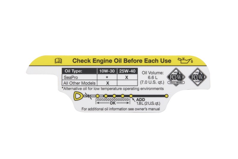 [37 8M0142570] DECAL CHECK OIL (8M0142570)