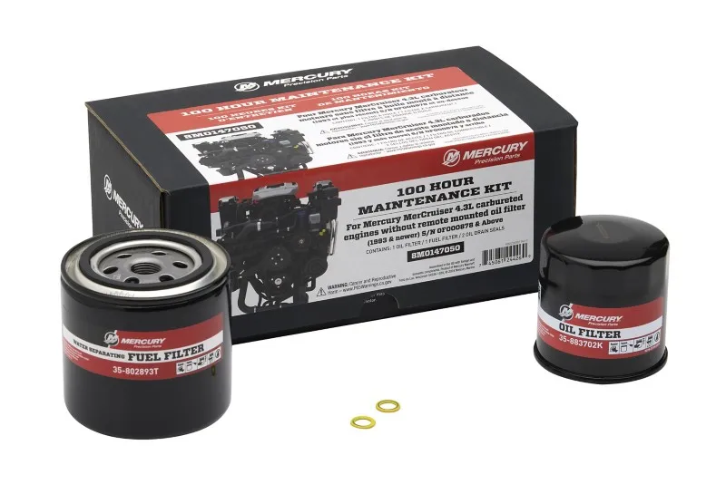 [8M0147050] MERCURY MERCRUISER 4.3L CARBURETED ENGINE 100-HOUR MAINTENANCE KIT (8M0147050)