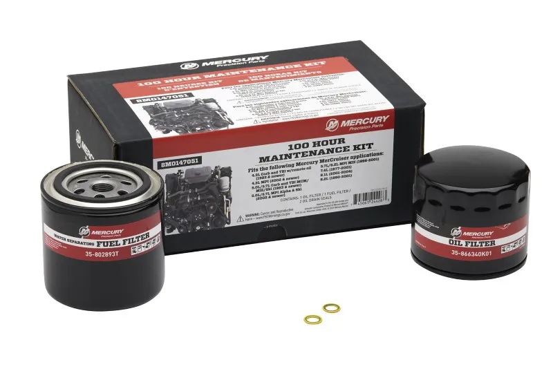 [8M0147051] MERCURY MERCRUISER GM V6 & V8 ENGINE 100-HOUR MAINTENANCE KIT (8M0147051)