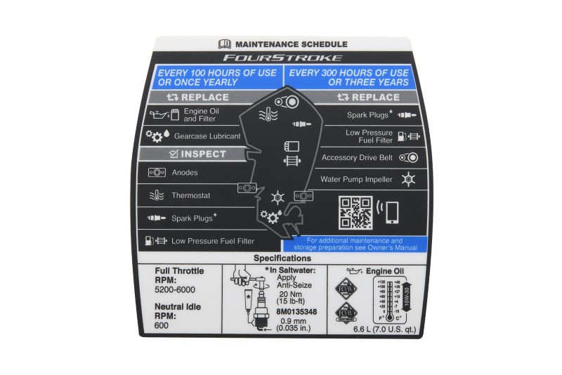 [37 8M0148536] DECAL MAINTENANCE (8M0148536)