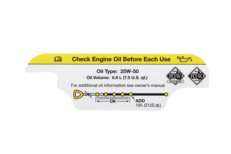 [37 8M0159598] DECAL CHECK OIL (8M0159598)