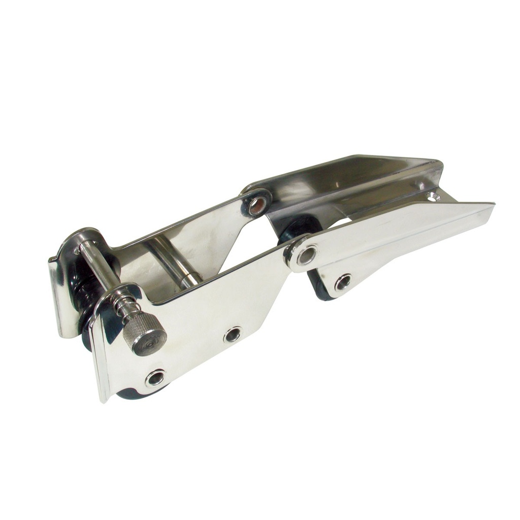 [192094-BLA] MARINE TOWN BOW ROLLER S/STEEL HINGED WITH PIN 327MM (192094)