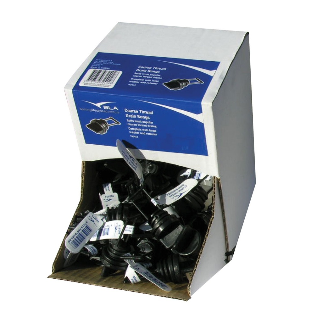 [192413-BLA] BLA BUNG ONLY BLACK PLASTIC T/S 4 POINT COARSE THREAD BOX 80 (192413)