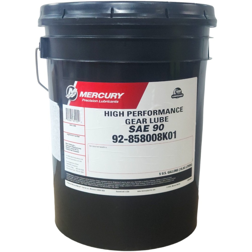 [92 8M0222055] MERCURY GEARLUBE HIGH PERFORMANCE -5 GAL 18.9L (8M0222055)