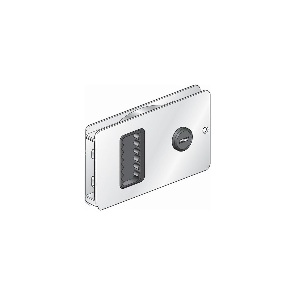 [193092-BLA] SOUTHCO SLIDING DOOR LOCK CLEAR ANODISED ALLUMINIUM (193092)