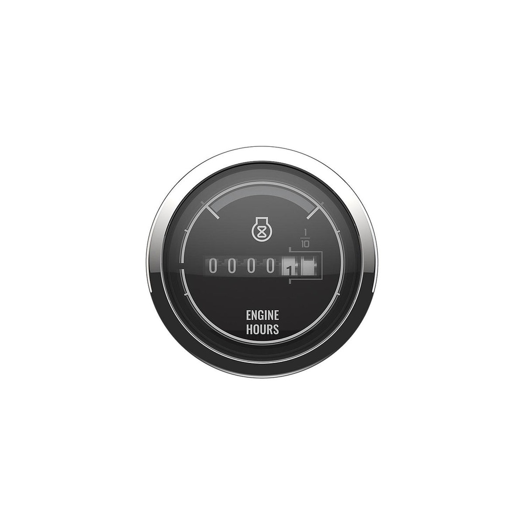 [79 8M6020008] CRUISELOG GAUGE MERCURY CLASSIC - BLACK FACE - CHROME BEZEL (8M6020008)