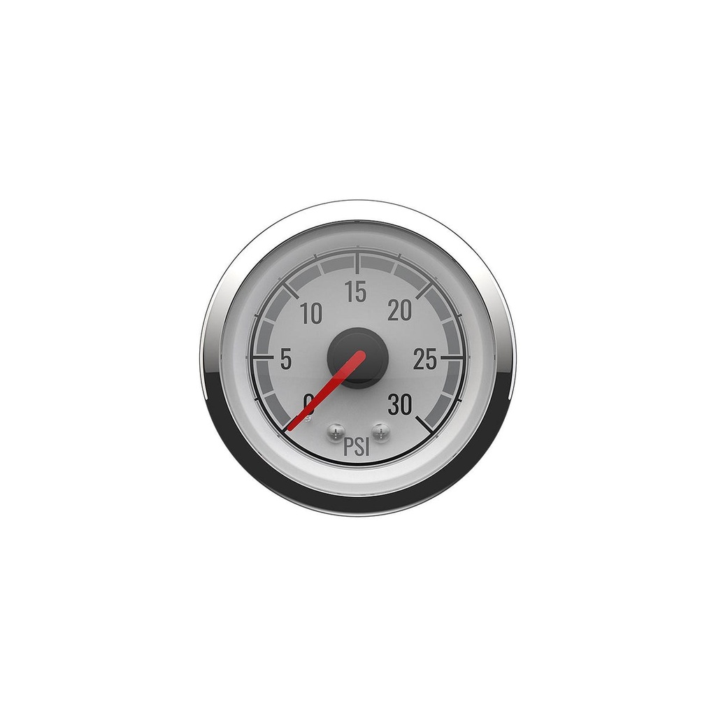 [79 8M6020019] WATER PRESSURE GAUGE 0-30 MERCURY CLASSIC - WHITE FACE - CHROME BEZEL (8M6020019)