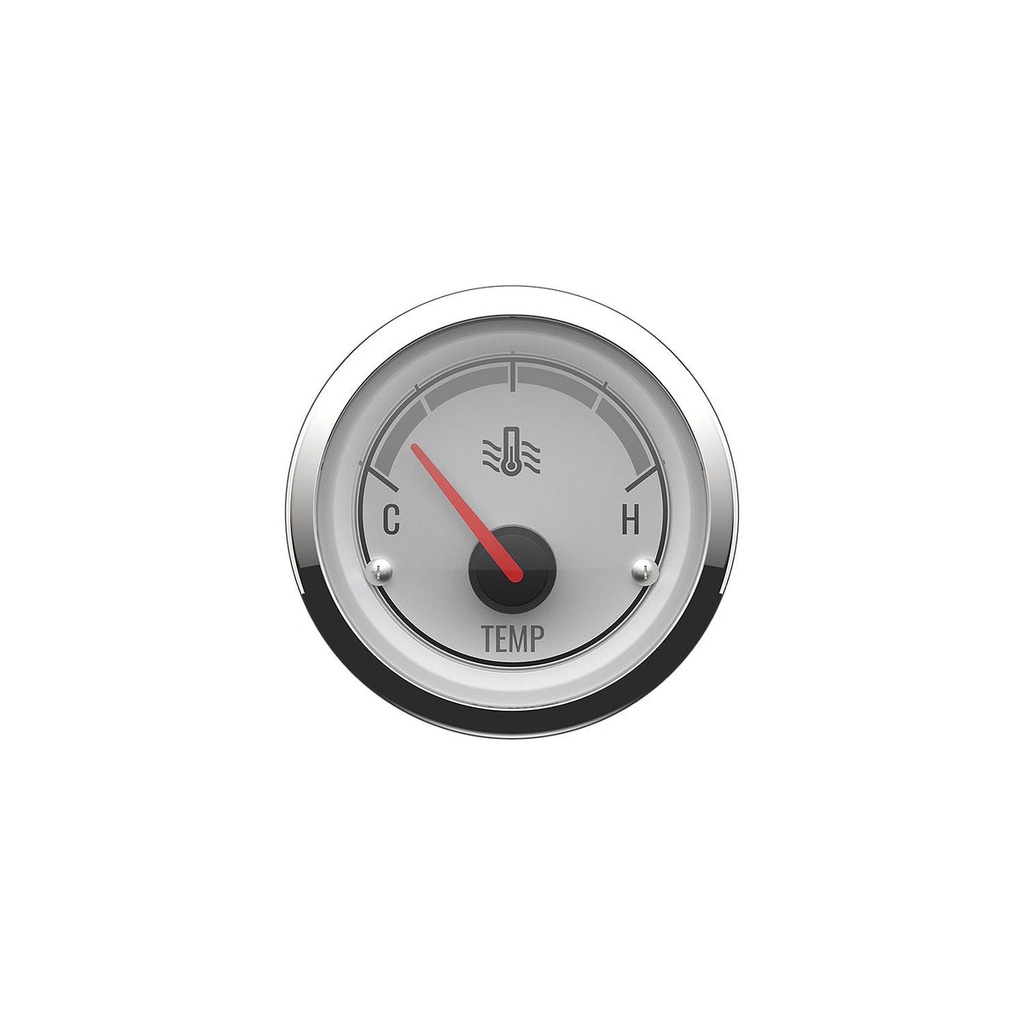 [79 8M6020022] WATER TEMP C-H (120-240) MERCURY CLASSIC - WHITE FACE - CHROME BEZEL (8M6020022)