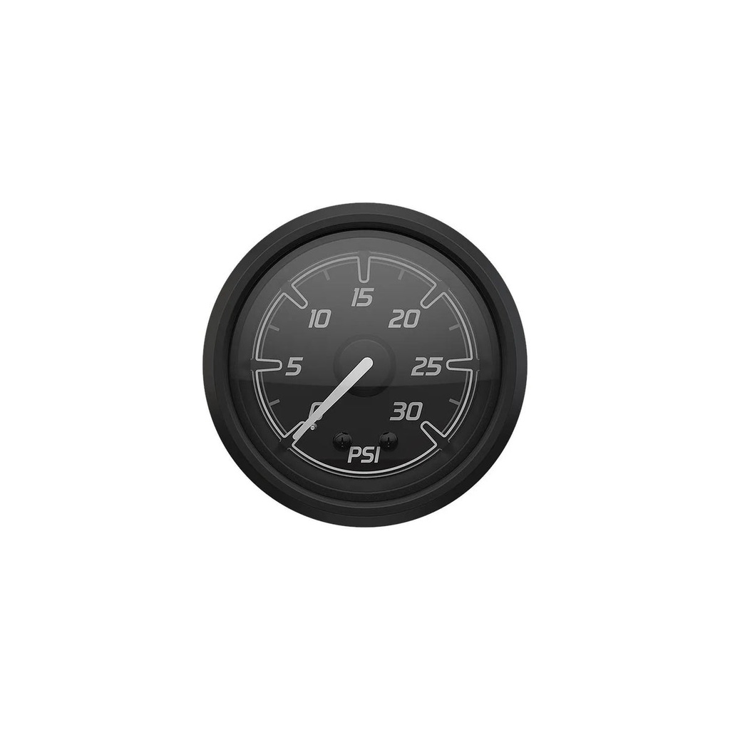 [79 8M6020031] WATER PRESSURE GAUGE 0-30 MERCURY SPORT - BLACK FACE - BLACK BEZEL (8M6020031)