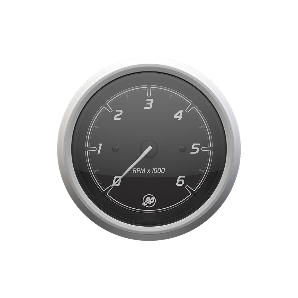 [79 8M6020037] TACHOMETER GAUGE-6K MERCURY SPORT - BLACK FACE - BRUSHED BEZEL (8M6020037)