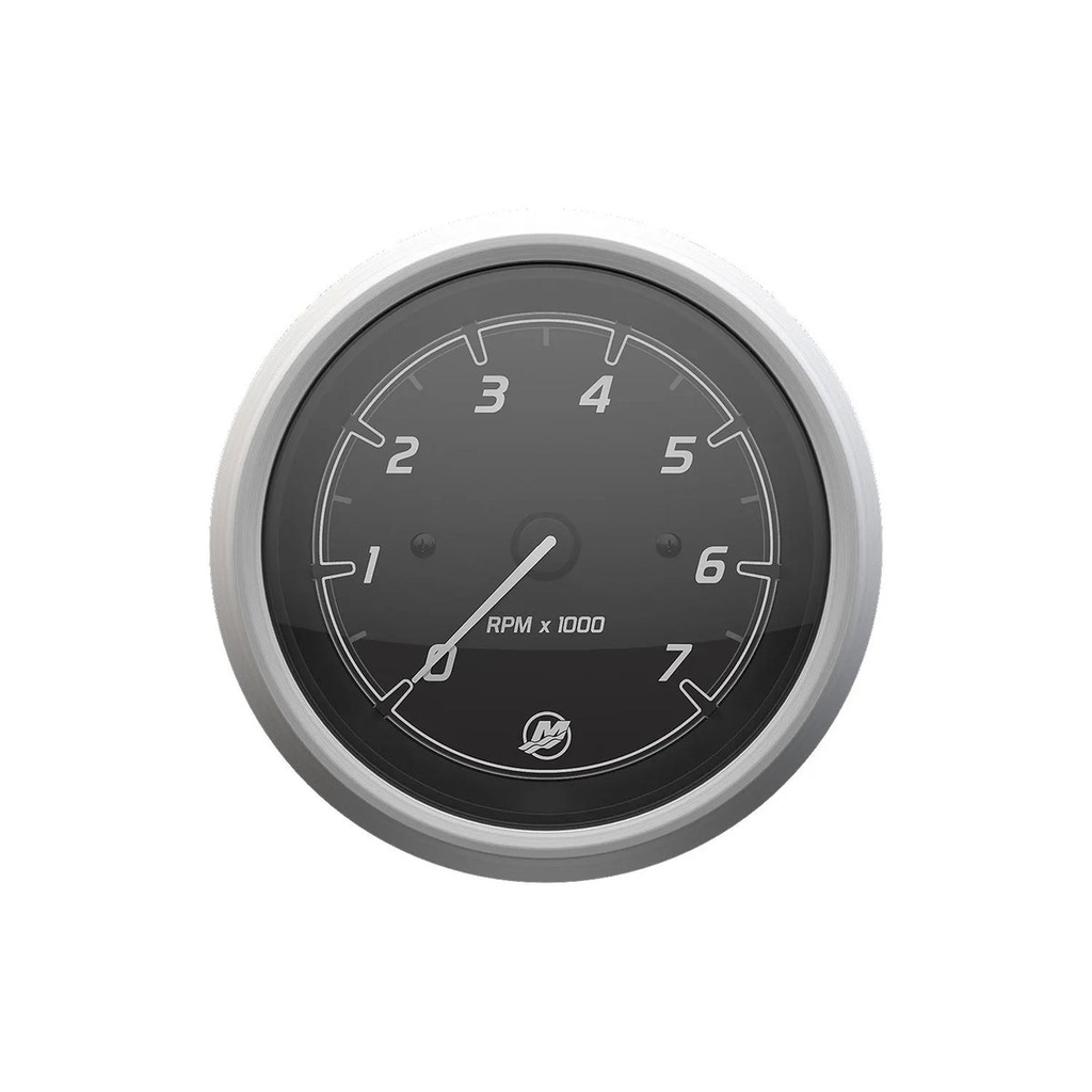 [79 8M6020038] TACHOMETER GAUGE-7K MERCURY SPORT - BLACK FACE - BRUSHED BEZEL (8M6020038)