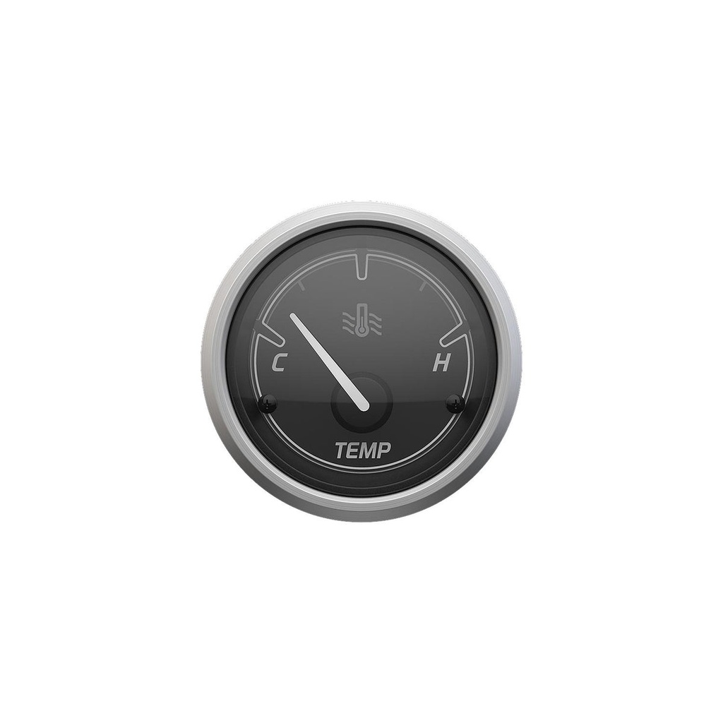 [79 8M6020046] WATER TEMP C-H (120-240) MERCURY SPORT - BLACK FACE - BRUSHED BEZEL (8M6020046)
