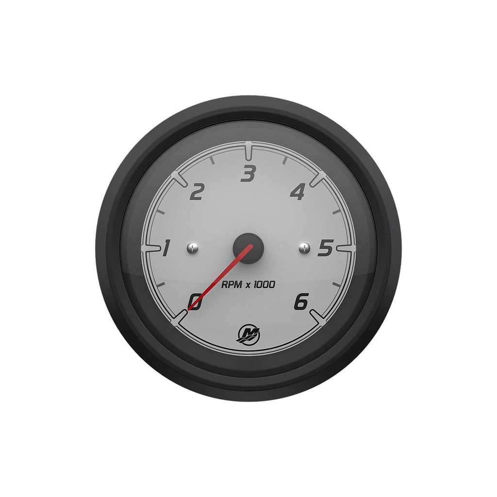 [79 8M6020049] TACHOMETER GAUGE-6K MERCURY SPORT - WHITE FACE - BLACK BEZEL (8M6020049)