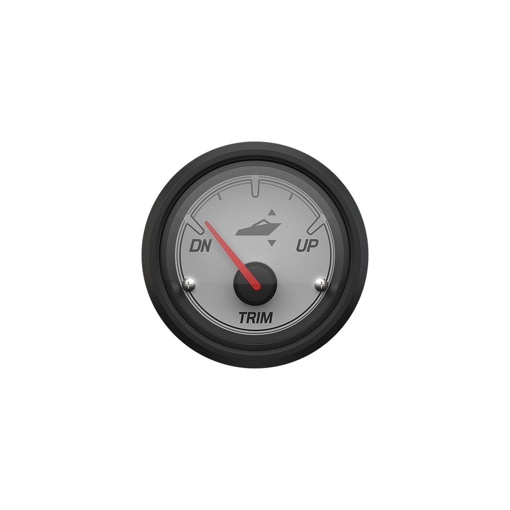 [79 8M6020054] POWER TRIM GAUGE MERCURY SPORT - WHITE FACE - BLACK BEZEL (8M6020054)
