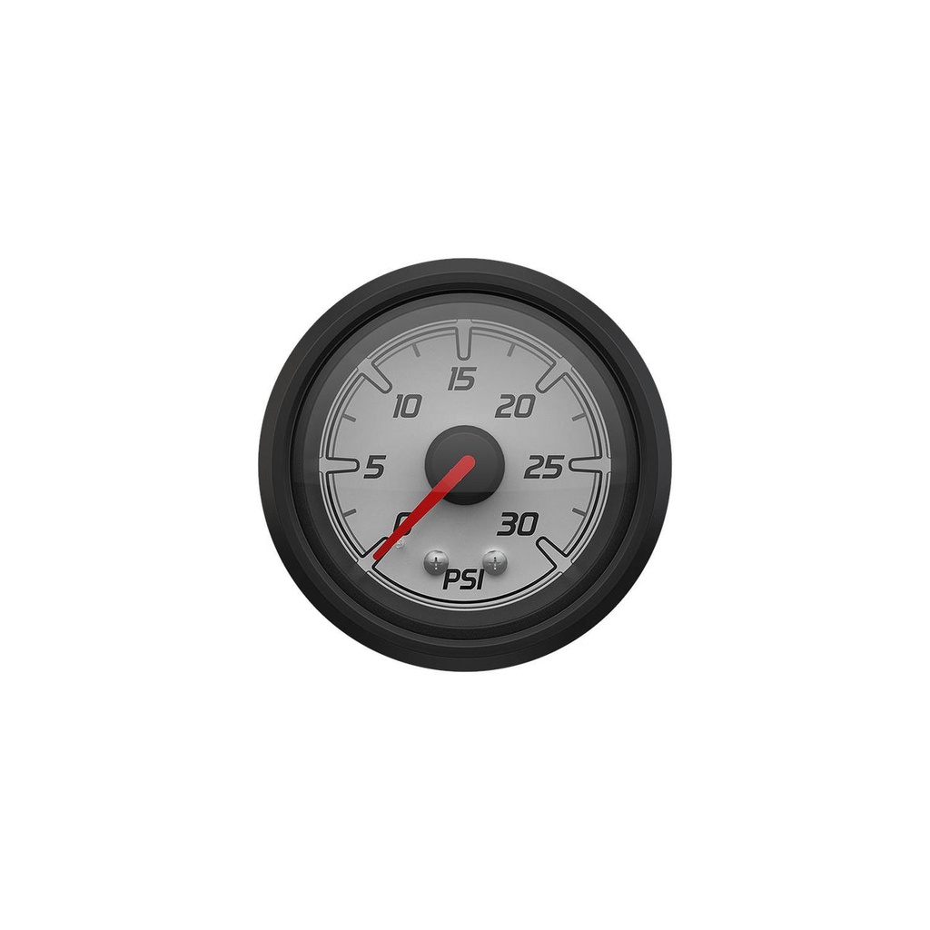 [79 8M6020055] WATER PRESSURE GAUGE 0-30 MERCURY SPORT - WHITE FACE - BLACK BEZEL (8M6020055)