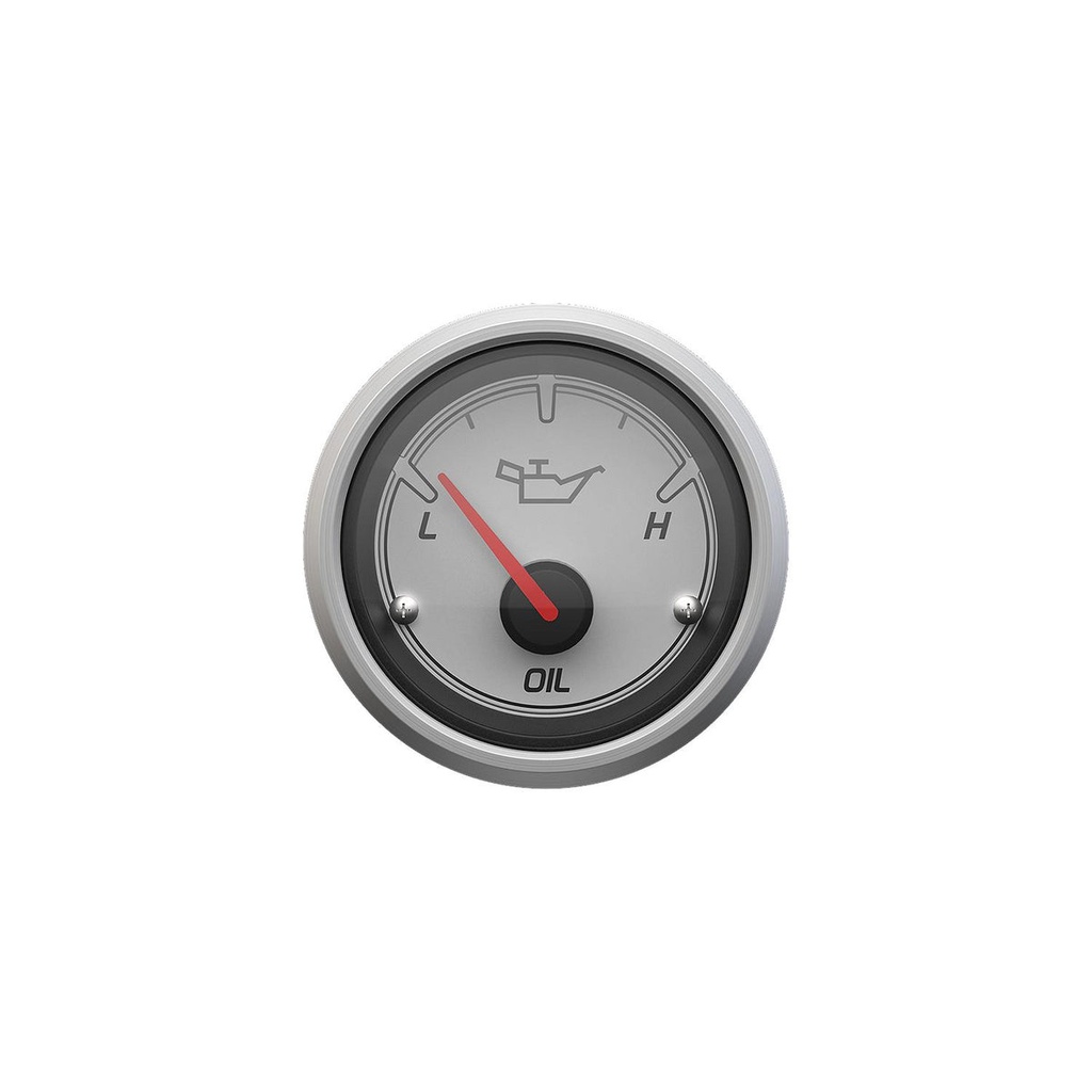 [79 8M6020072] OIL PRESSURE L-H MERCURY SPORT - WHITE FACE - BRUSHED BEZEL (8M6020072)