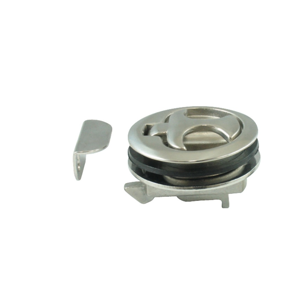 [193182-BLA] MARINE TOWN FLUSH SLAM LATCH ROUND W/LOCK (193182)