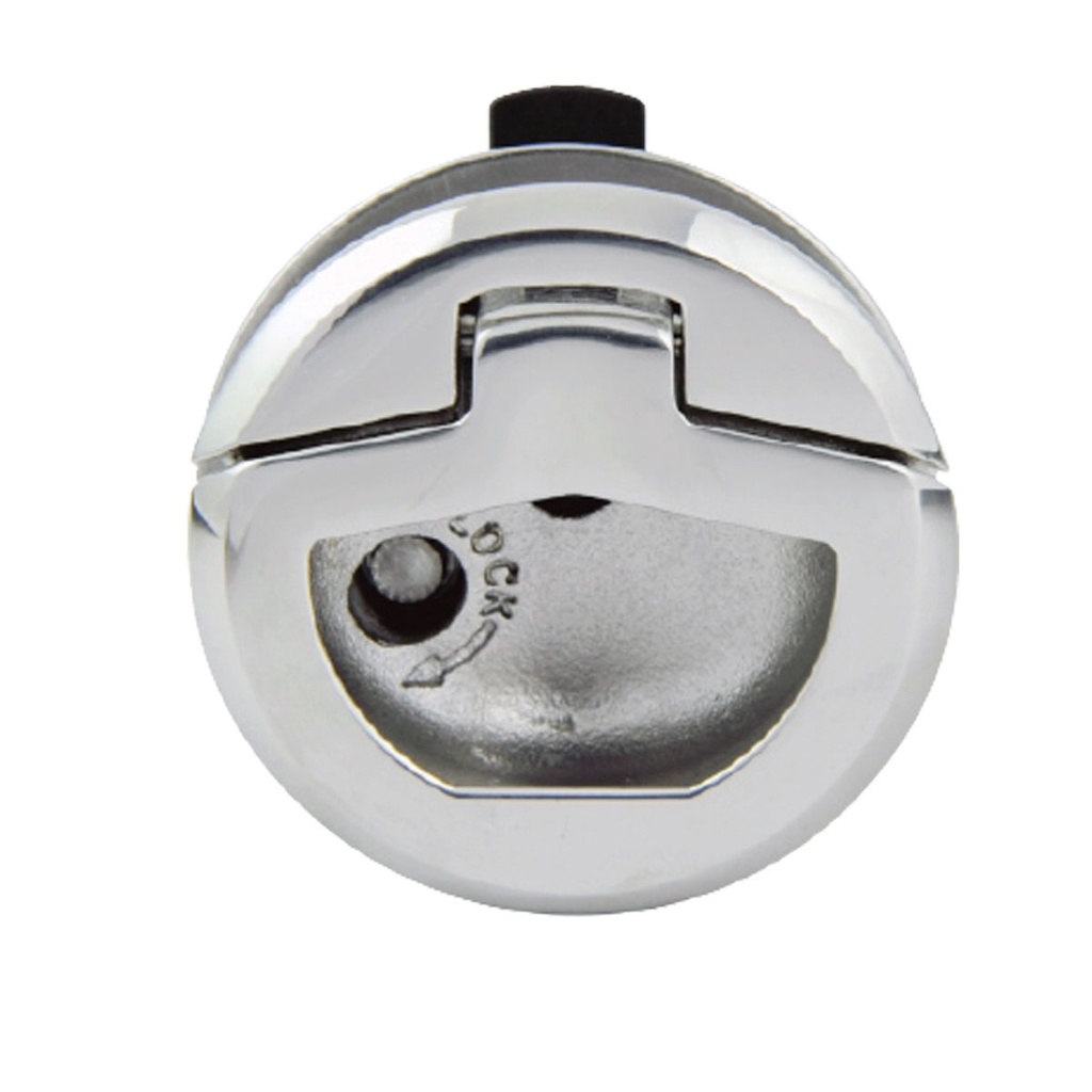 [193202-BLA] MARINE TOWN GRAND SERIES FLUSH SLAM LATCH ROUND W/LOCK (193202)