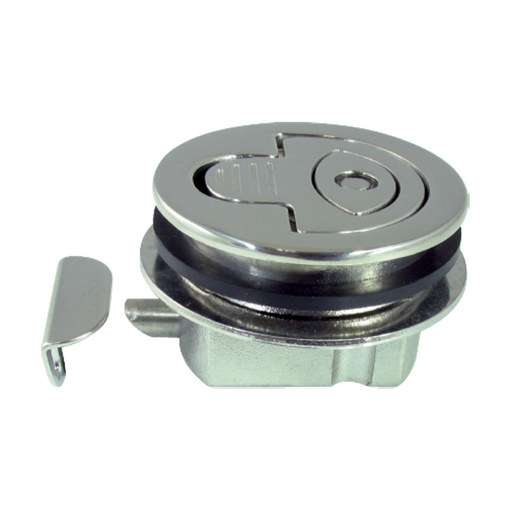 [193213-BLA] MARINE TOWN WATERPROOF FLUSH SLAM LATCH ROUND W/LOCK (193213)