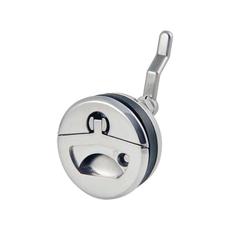 [193217-BLA] MARINE TOWN FLUSH LIFT LIFT PULL LATCH ROUND W/LOCK (193217)