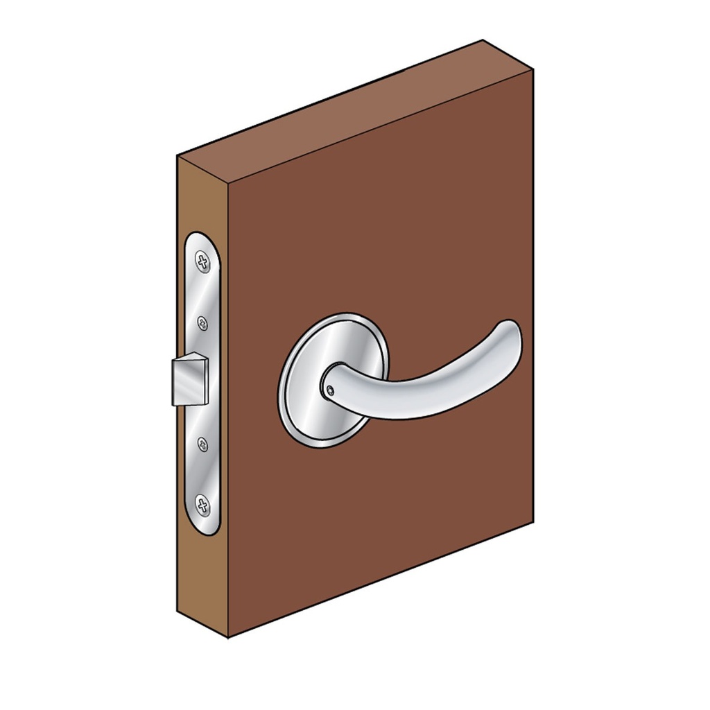 [193372-BLA] SOUTHCO MCCOY CHROME BRASS LOCKABLE DOOR LOCK SET L/H OUT (193372)