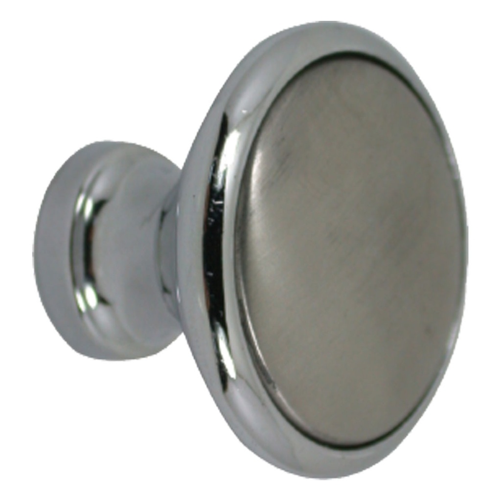 [193398-BLA] MARINE TOWN CABINET KNOB CHROME BRASS AND STAINLESS STEEL (193398)