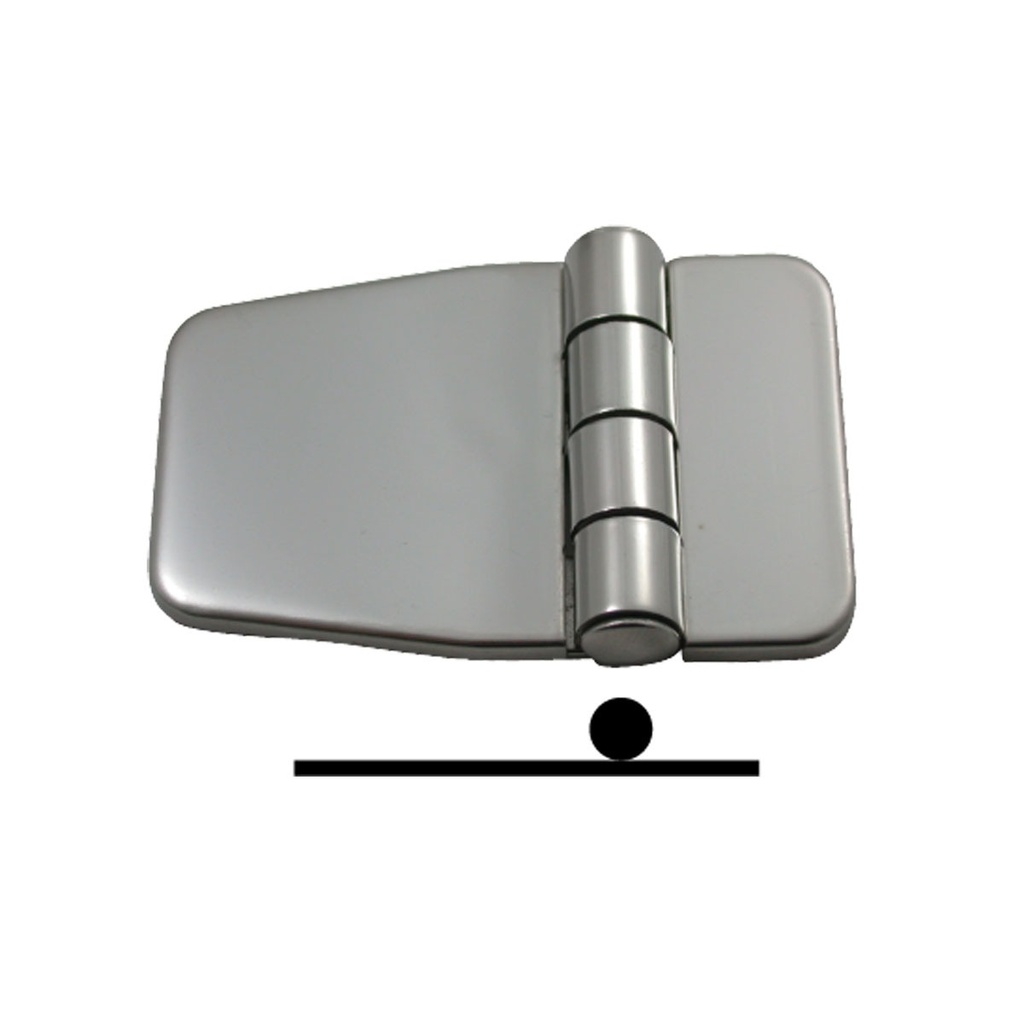 [193602-BLA] MARINE TOWN COVERED HINGE S/STEEL 58X40X9MM (193602)