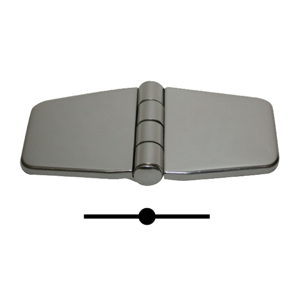 [193606-BLA] MARINE TOWN COVERED HINGE S/STEEL 80X40X9MM (193606)
