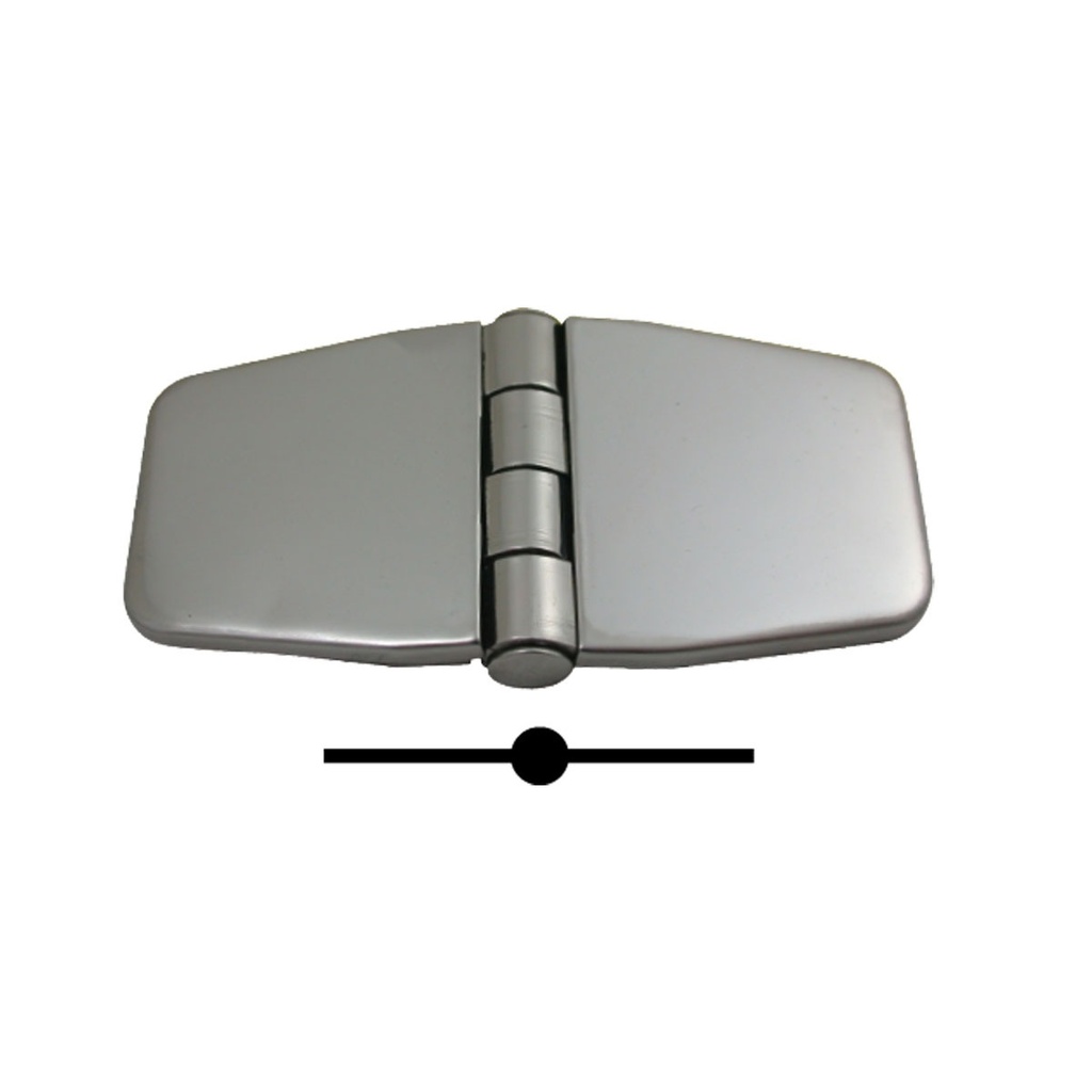 [193608-BLA] MARINE TOWN COVERED HINGE S/STEEL LOW PROFILE 80X40X7MM (193608)