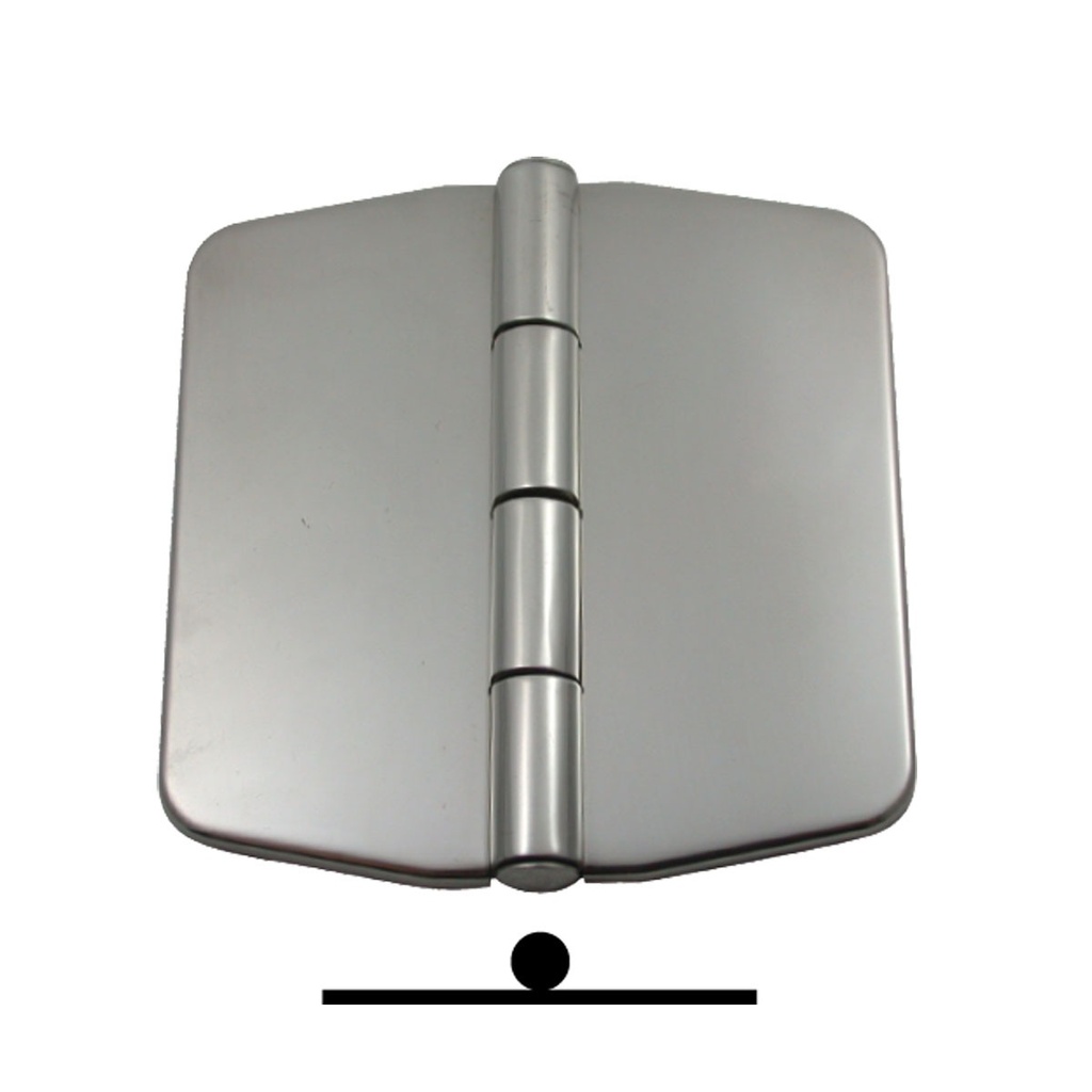[193610-BLA] MARINE TOWN COVERED HINGE S/STEEL 74X80X9MM (193610)