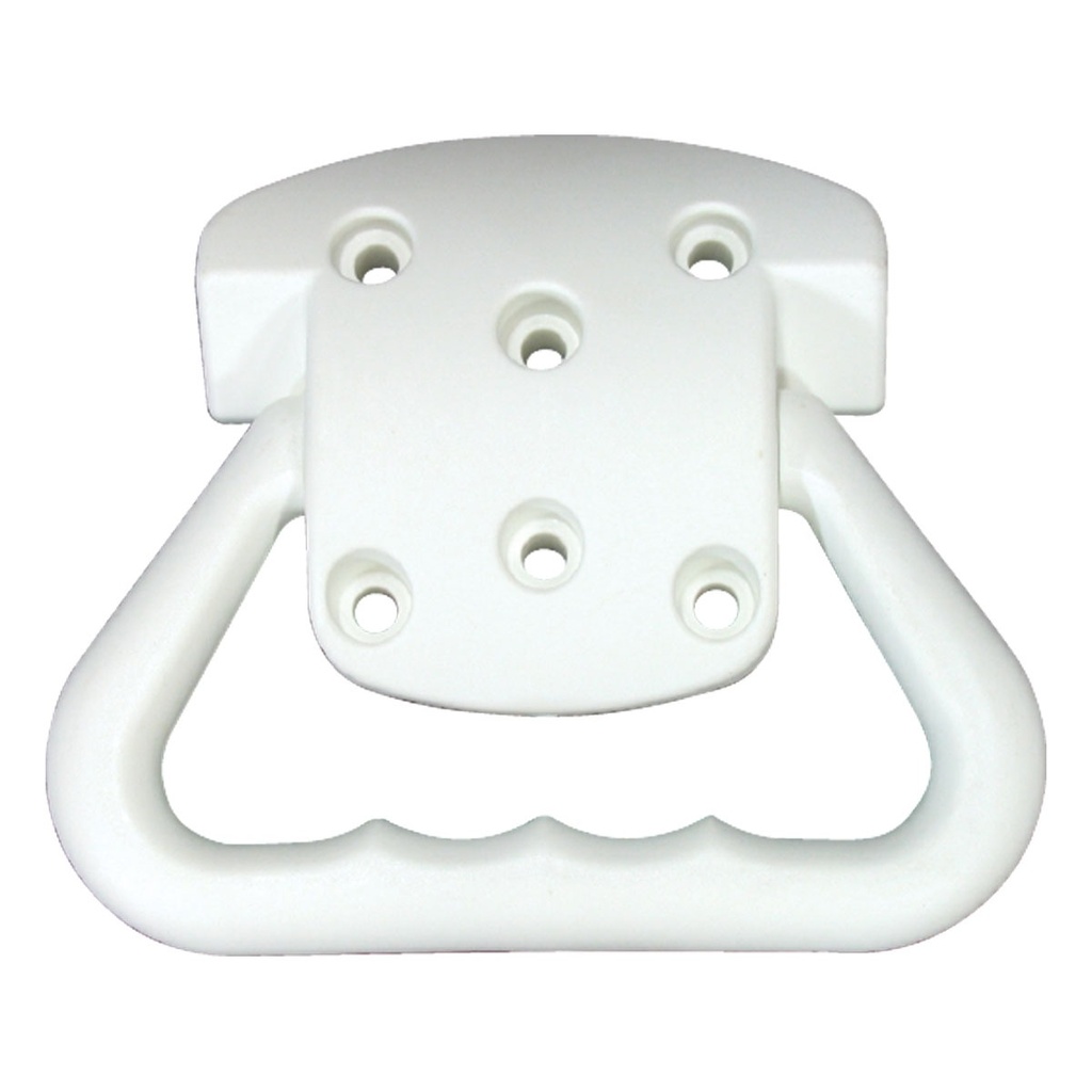 [193640-BLA] BLA HINGED HANDLE WHITE NYLON 112MM X129MM (193640)