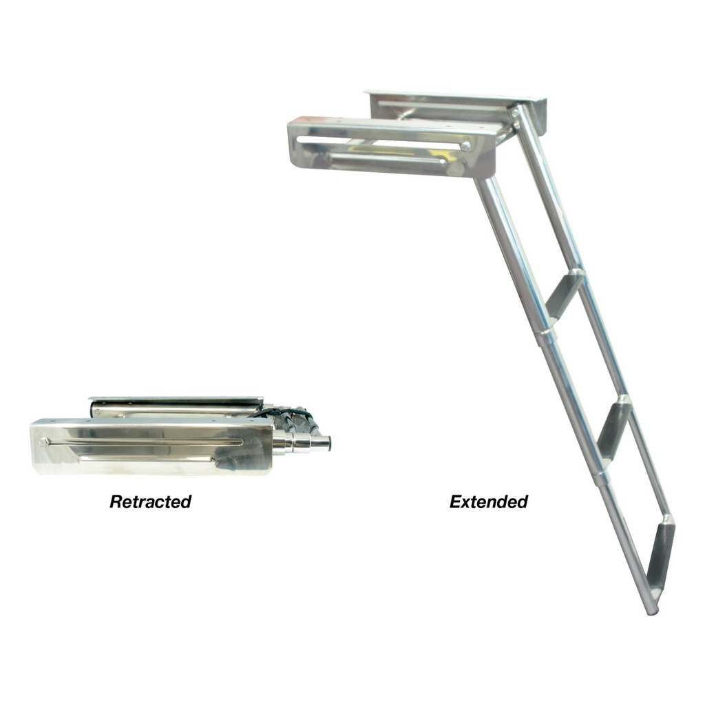 [194232-BLA] MARINE TOWN RETRACTABLE BOARDING LADDER S/STEEL 3 STEP (194232)