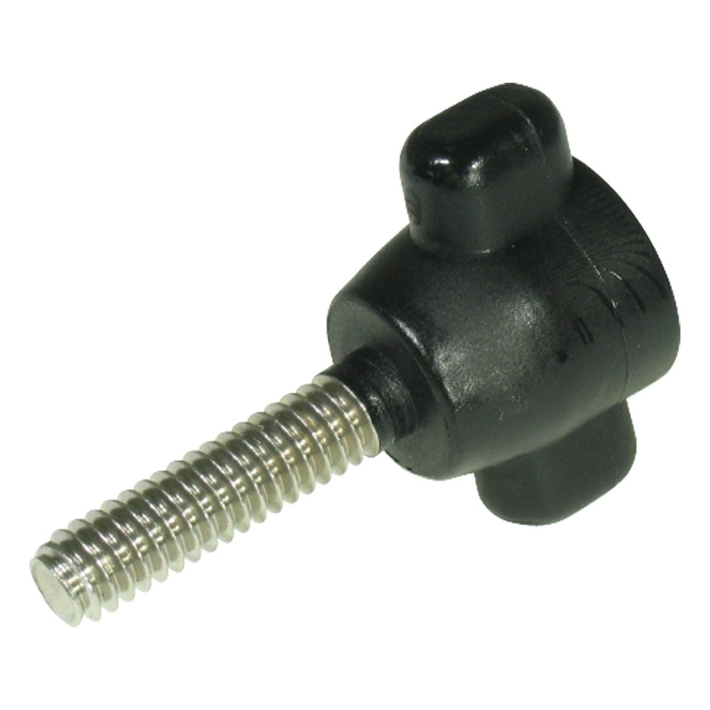 [195122-BLA] BLA CANOPY THUMB SCREW BLACK NYLON S/STEEL 1/4" UNC (195122)
