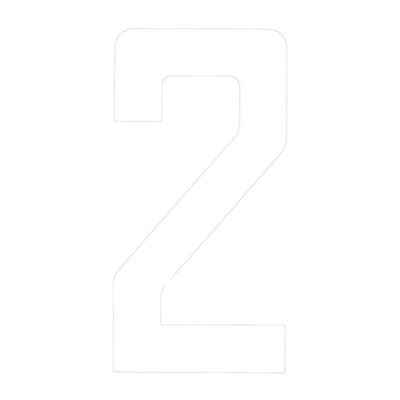 [1960002WP-BLA] BLA 200MM REGISTRATION LETTERS WHITE 2 (1960002WP)