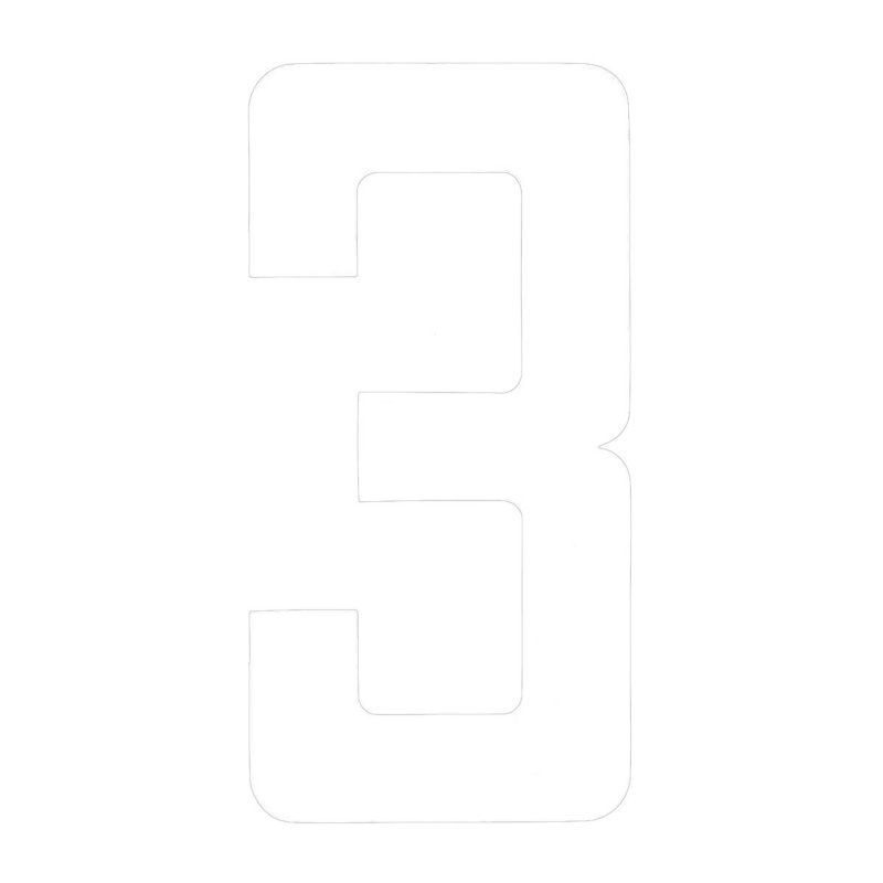 [1960003WP-BLA] BLA 200MM REGISTRATION LETTERS WHITE 3 (1960003WP)