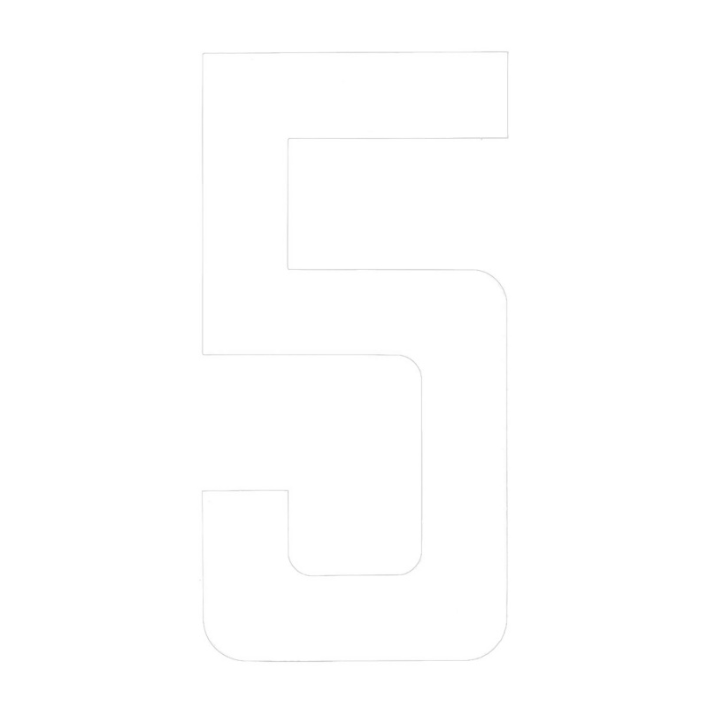 [1960005WP-BLA] BLA 200MM REGISTRATION LETTERS WHITE 5 (1960005WP)