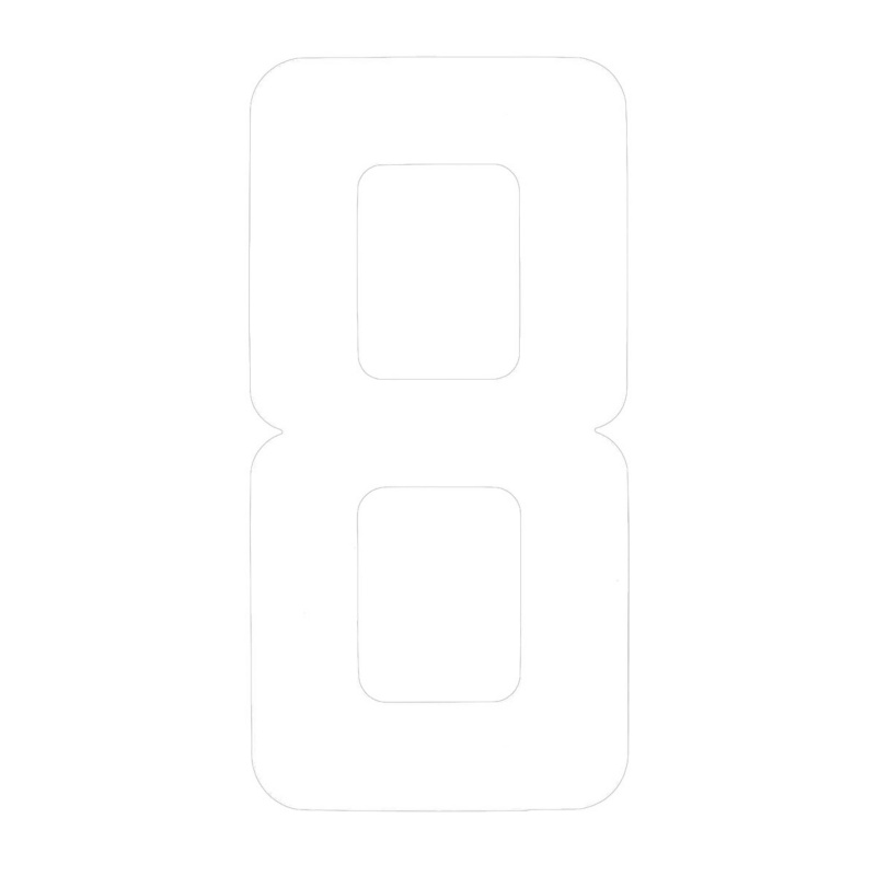 [1960008WP-BLA] BLA 200MM REGISTRATION LETTERS WHITE 8 (1960008WP)