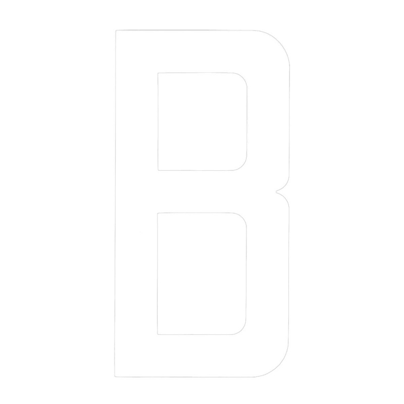 [196000BWP-BLA] BLA 200MM REGISTRATION LETTERS WHITE B (196000BWP)
