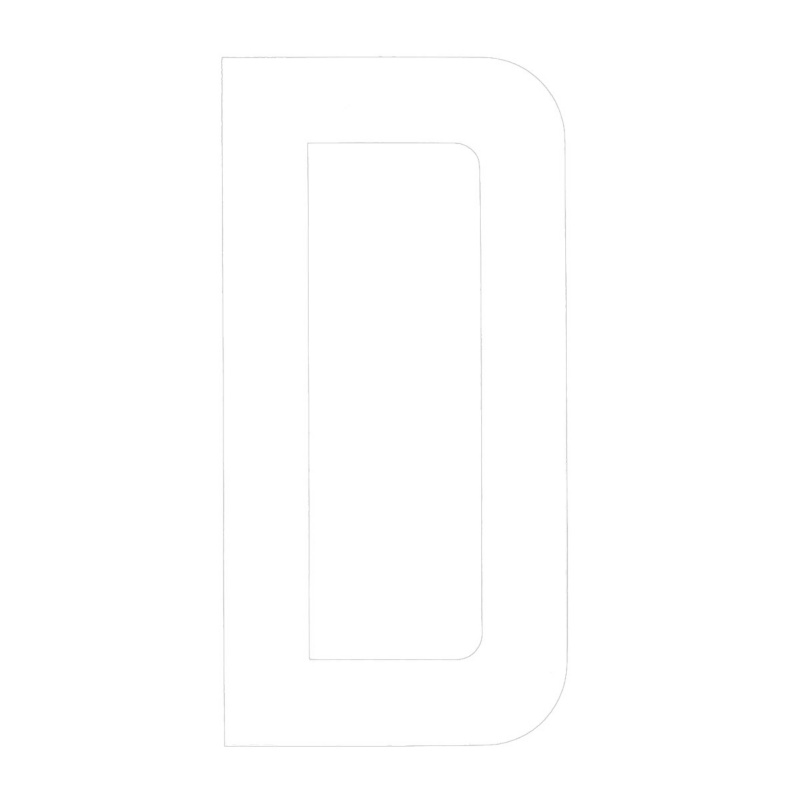 [196000DWP-BLA] BLA 200MM REGISTRATION LETTERS WHITE D (196000DWP)
