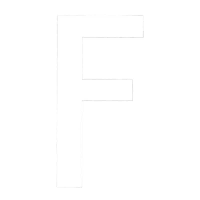 [196000FWP-BLA] BLA 200MM REGISTRATION LETTERS WHITE F (196000FWP)
