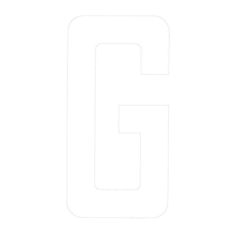 [196000GWP-BLA] BLA 200MM REGISTRATION LETTERS WHITE G (196000GWP)