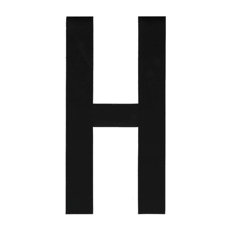 [196000HP-BLA] BLA 200MM REGISTRATION LETTERS BLACK H (196000HP)