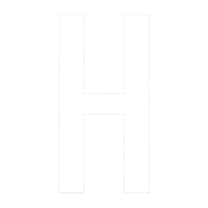 [196000HWP-BLA] BLA 200MM REGISTRATION LETTERS WHITE H (196000HWP)