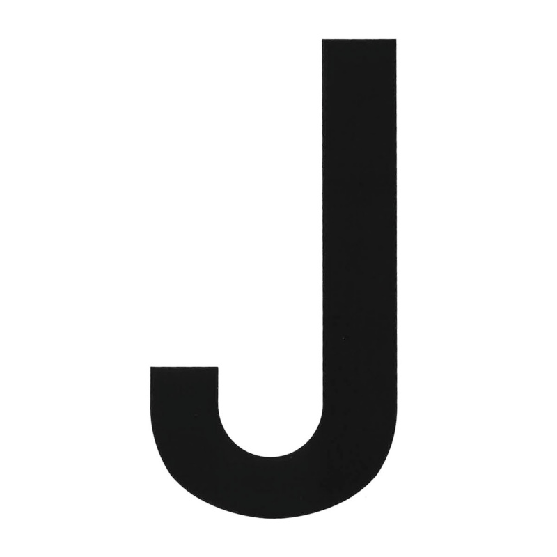 [196000JP-BLA] BLA 200MM REGISTRATION LETTERS BLACK J (196000JP)